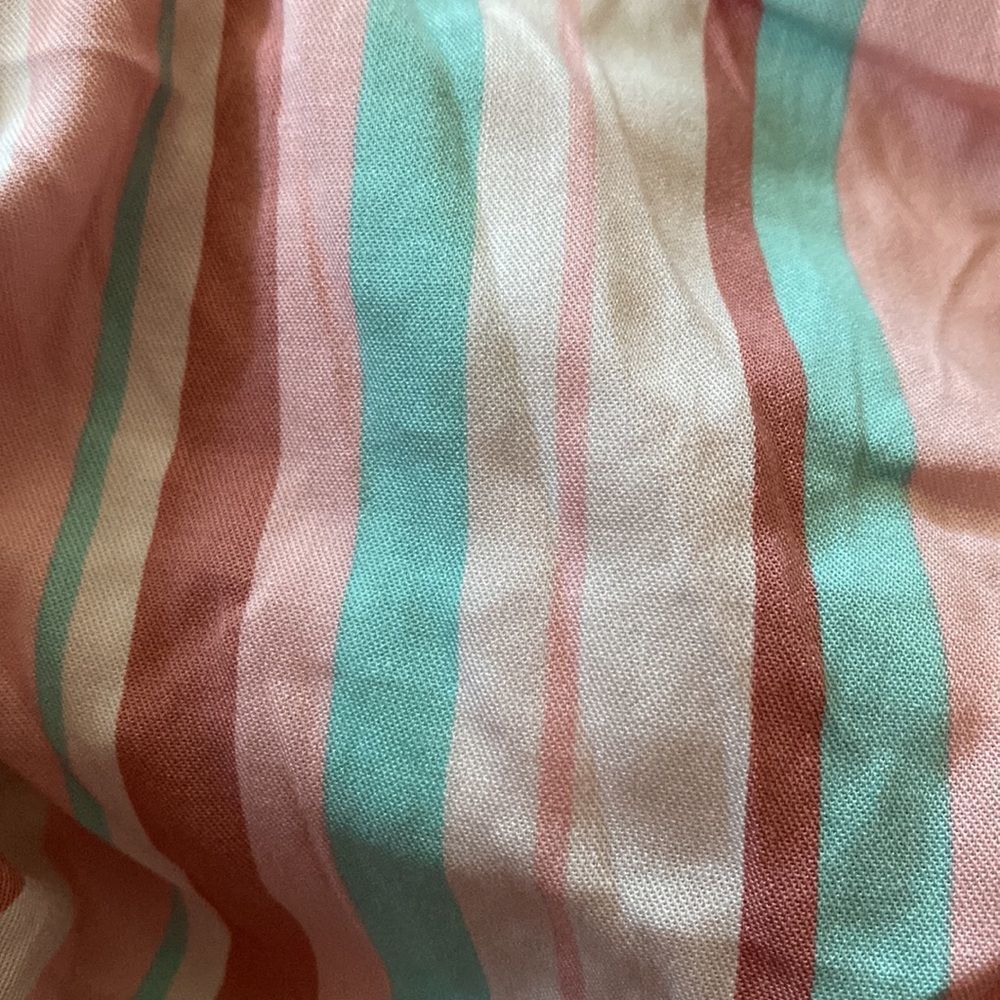 TORRID size 4X pink stripe sharkbite BABYDOLL STRETCH CHALLIS DOLMAN SLEEVE TUNI - Picture 5 of 6